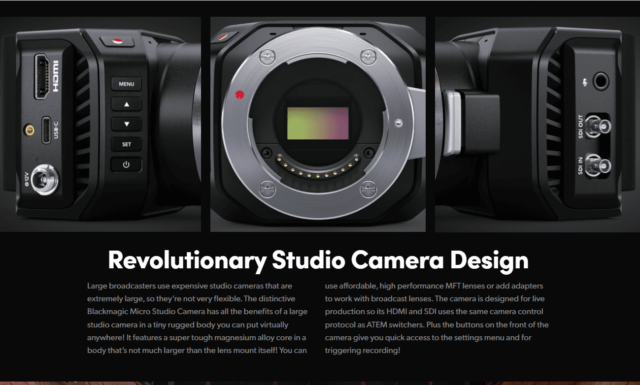 Blackmagic Micro Studio Camera 4K G2 Production Kit + PYXIS Monitor + Lens – photo 5