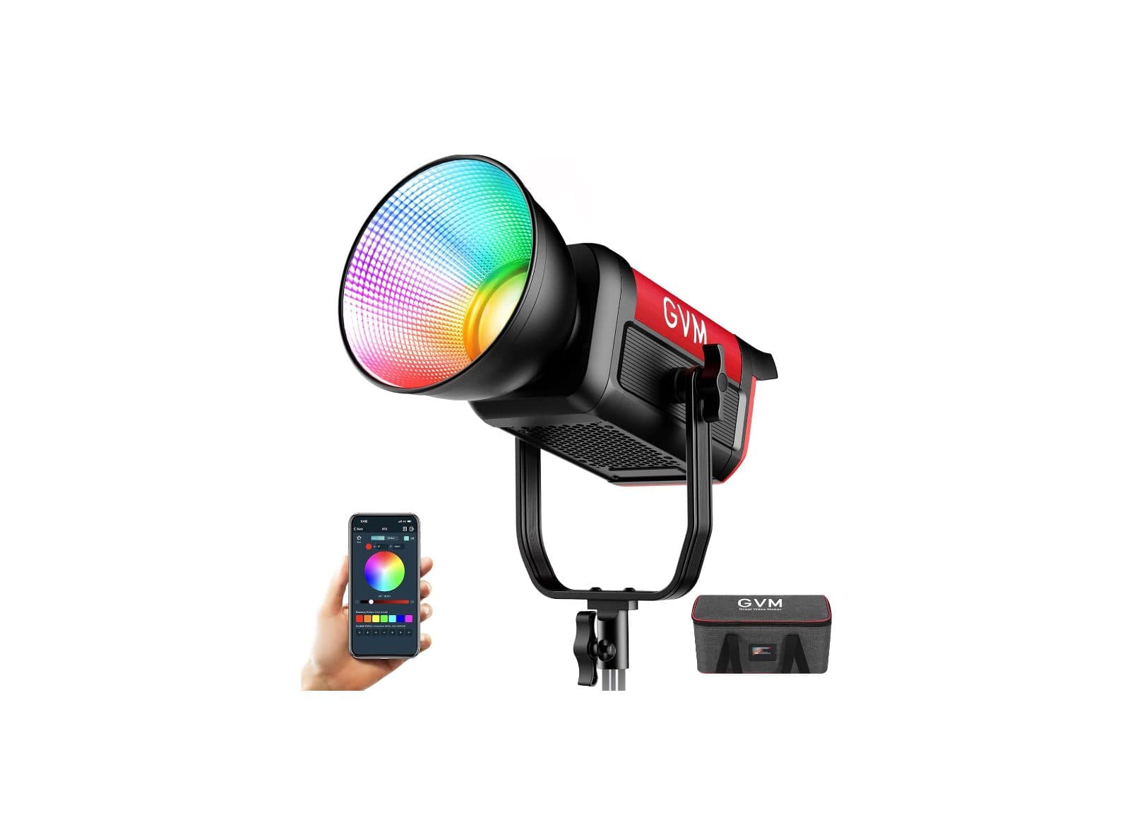 GVM PRO SD300C RGB 300W Video Light | Bowens Mount | DMX