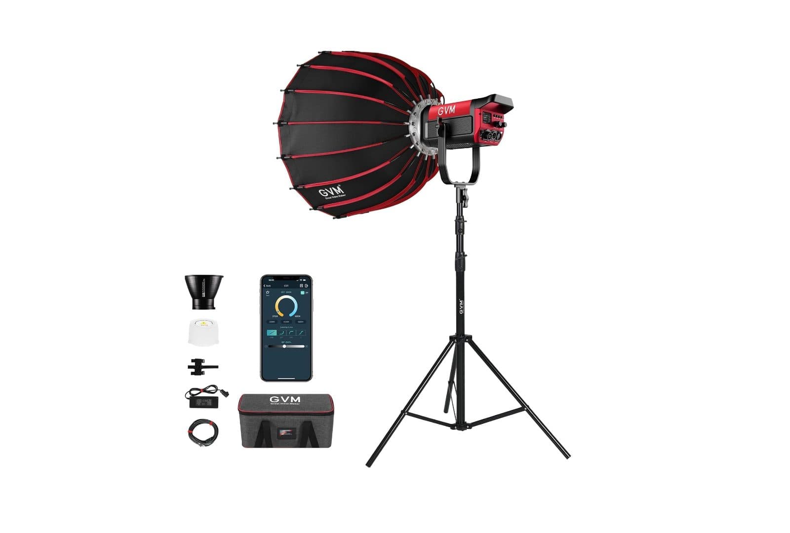 GVM PRO SD300B 300W Bi-Color LED Kit + Softbox + Stand