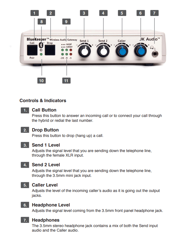 JK Audio BlueKeeper – Bluetooth Phone Interview & Podcast Interface – photo 2