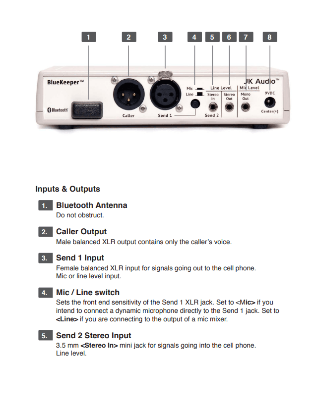 JK Audio BlueKeeper – Bluetooth Phone Interview & Podcast Interface – photo 3