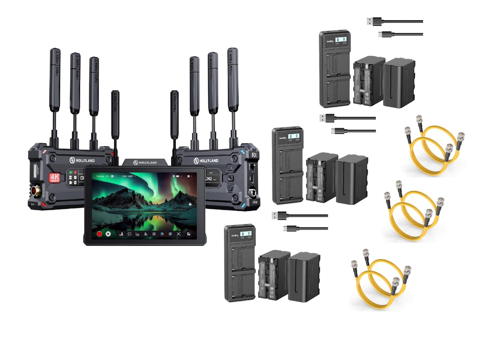 Hollyland Pyro S 4K + Pyro 7 Wireless Video Transmission & Monitoring Kit