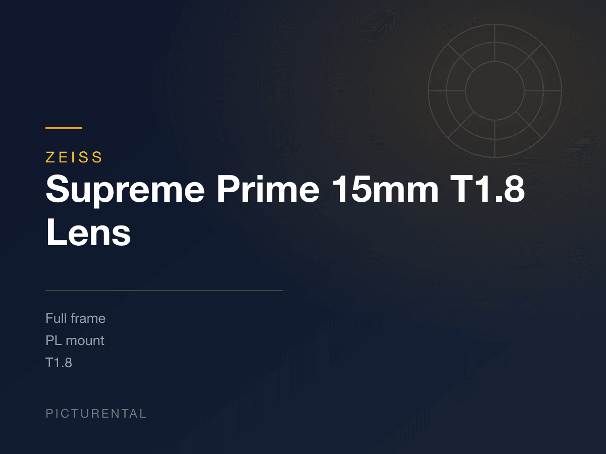 Zeiss Supreme Prime 15mm T1.8 Lens